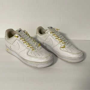 Nike Air Force One Men's  Sneakers Yellow Trim Size 9.5